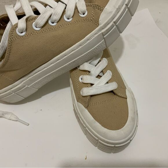 Maj Pole Tan white  Fran Sneakers - Size 9 - Picture 4 of 9